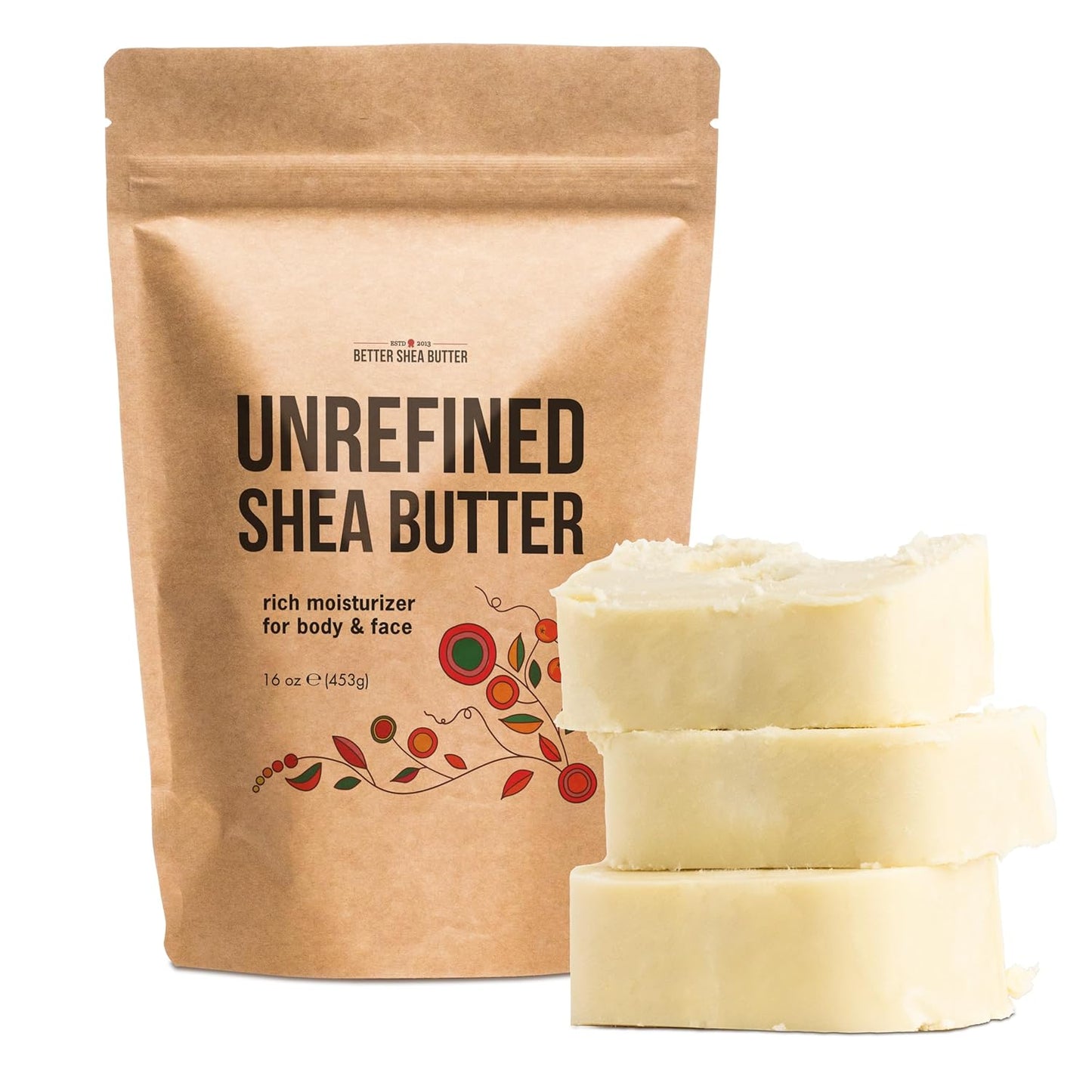 Raw Shea Butter - 100% Pure African Shea Butter for Hair and Body | Unrefined Moisturizer for Extremely Dry Skin, DIY Lip Balm, Body Butter, Lotion, and Soap