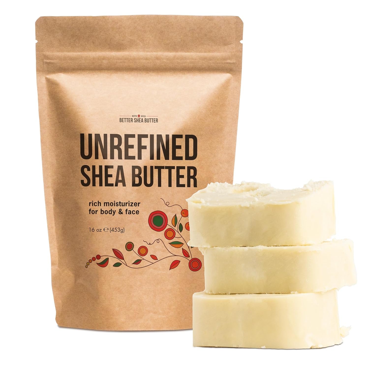 Raw Shea Butter - 100% Pure African Shea Butter for Hair and Body | Unrefined Moisturizer for Extremely Dry Skin, DIY Lip Balm, Body Butter, Lotion, and Soap