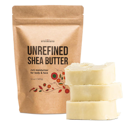 Raw Shea Butter - 100% Pure African Shea Butter for Hair and Body | Unrefined Moisturizer for Extremely Dry Skin, DIY Lip Balm, Body Butter, Lotion, and Soap